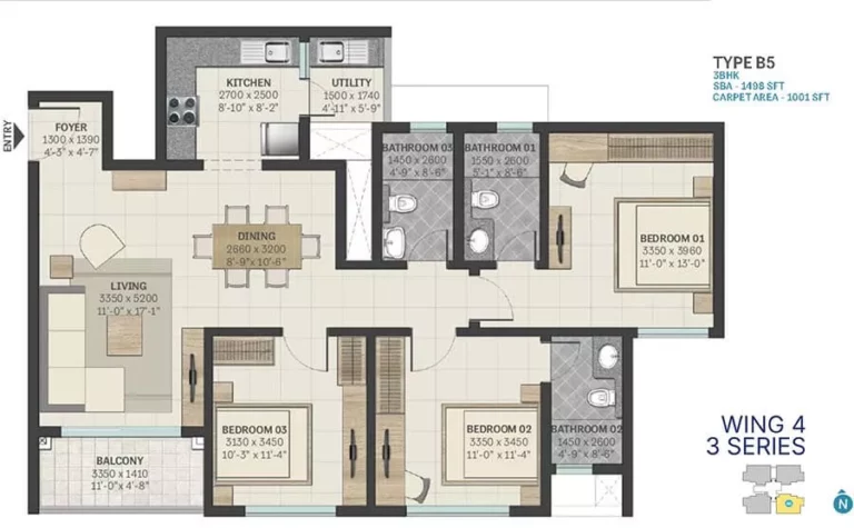 3-BHK-B-1498-Sobha-Manhattan-Towers-Town-Park-768x475
